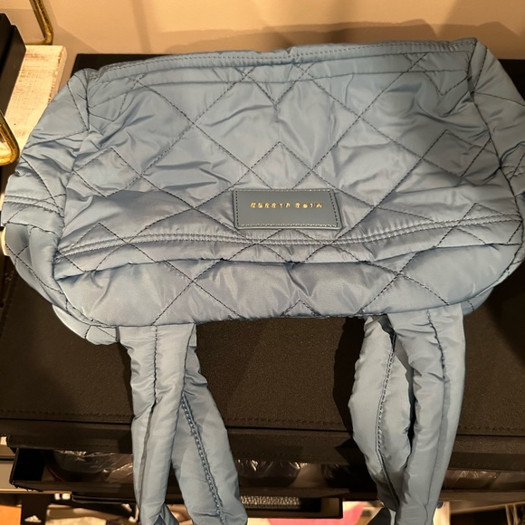 MARC JACOBS Quilted Nylon Crossbody Bag Gym Tote  Color Is like Skye Blue - Picture 8 of 9